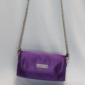 Younlove Purple Satin Shoulder or Crossbody Bag